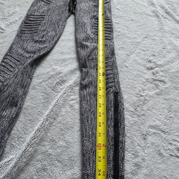 Athleta Delancey Textured Moto Tight Gray Women's Leggings Size XXS - Picture 4 of 11
